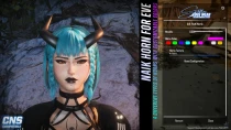 【角色美化】伊芙角饰MOD - 5种恶魔角造型 + 自定义颜色|Naik Horn for Eve (CNS)