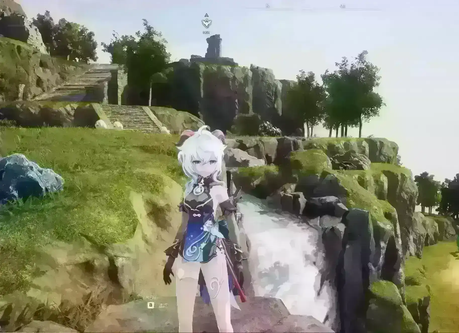 带有卡通渲染的 Genshin ganyu