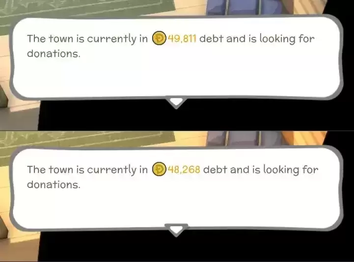 It Takes A Village （增加 NPC 城镇债务捐款）