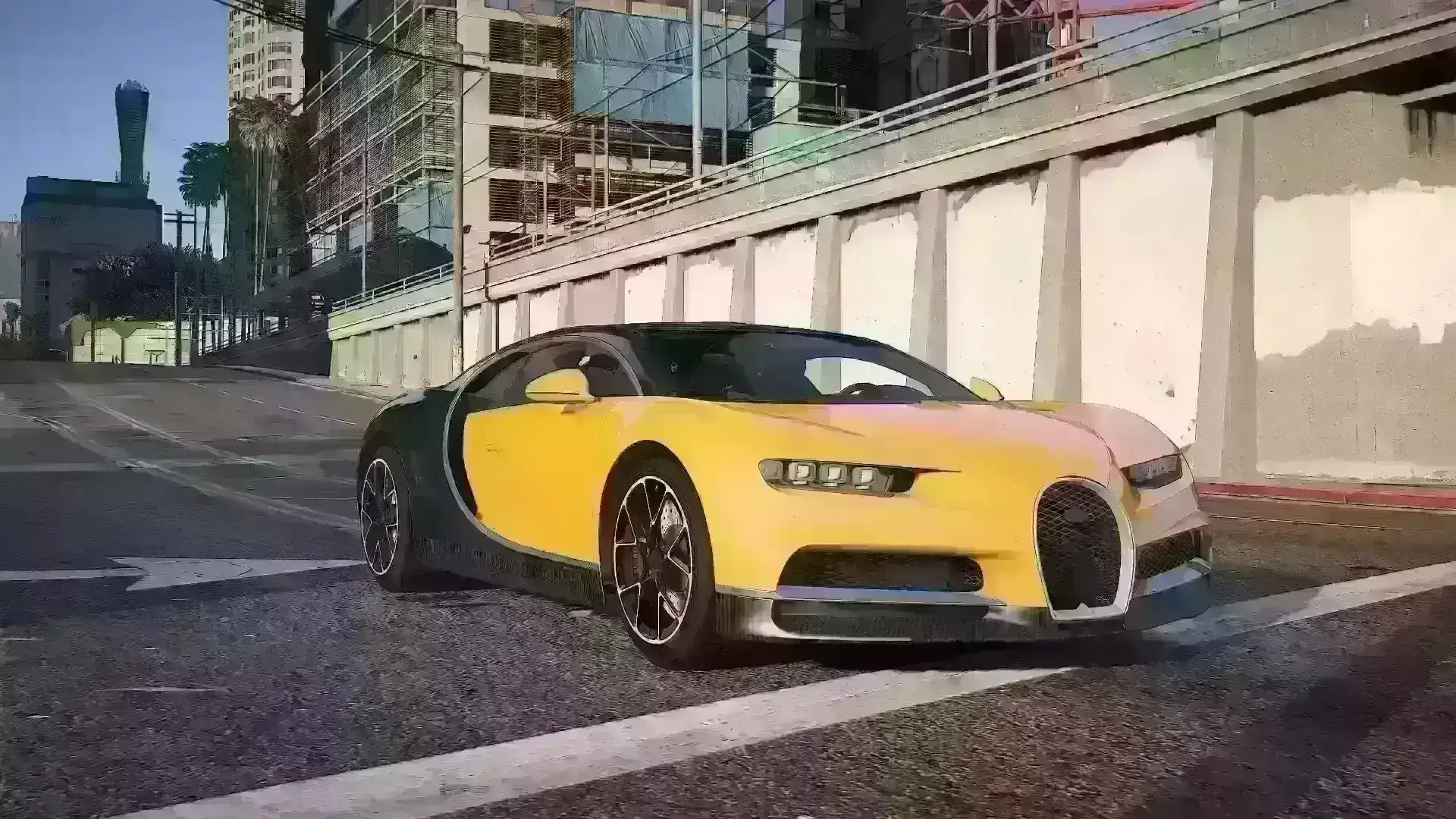 布加迪Chiron GTA V增强版MOD（替换版）