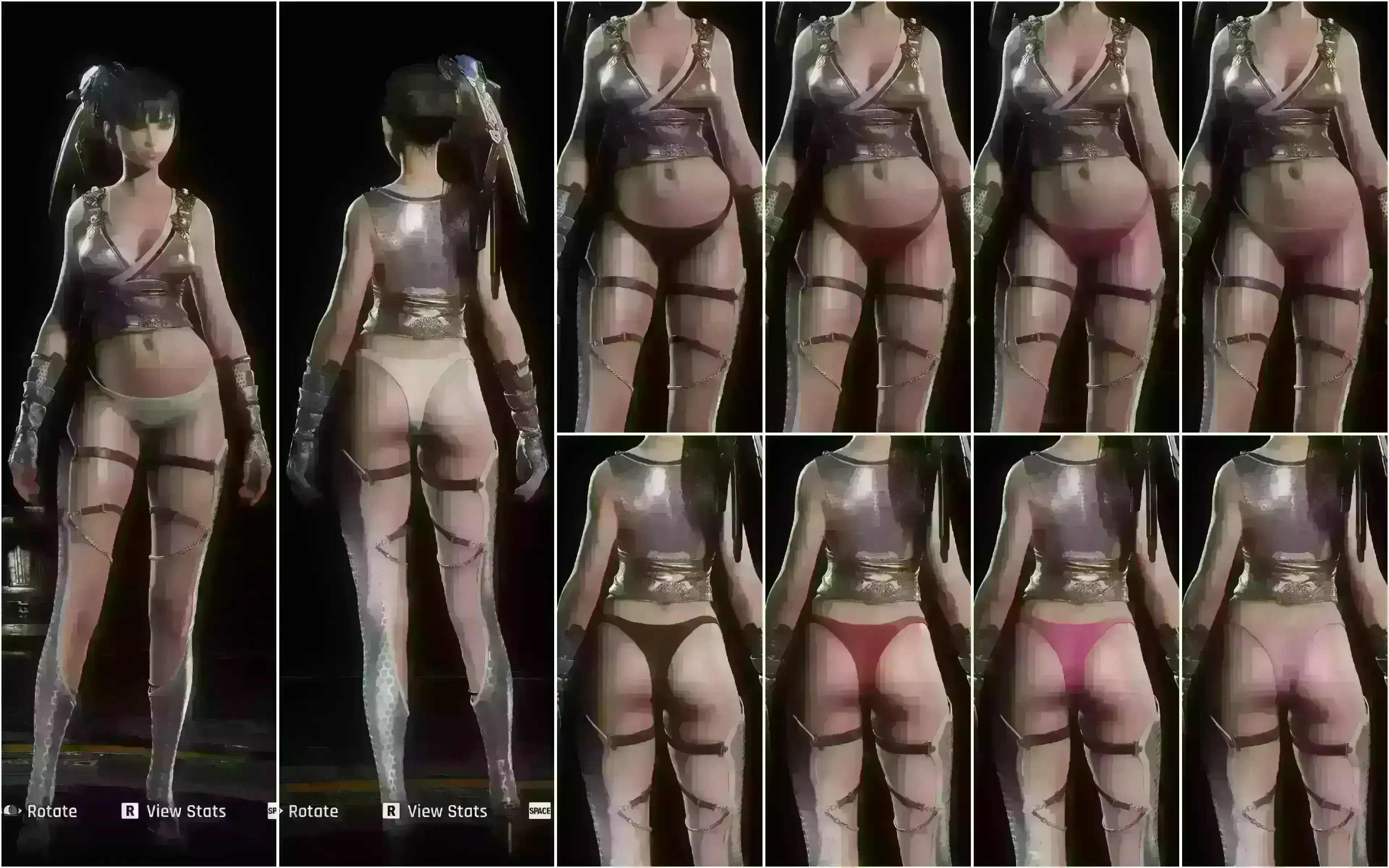 ✨ 剑星：黑白女忍清凉版+内裤配色模组