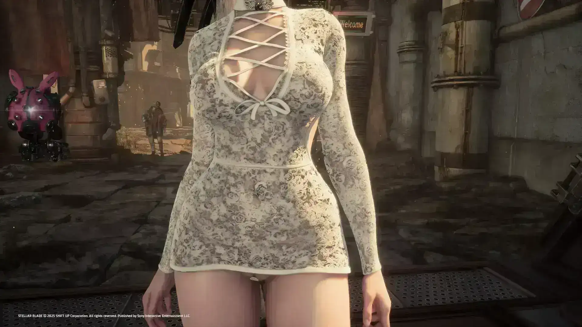 半透明白珍珠服装