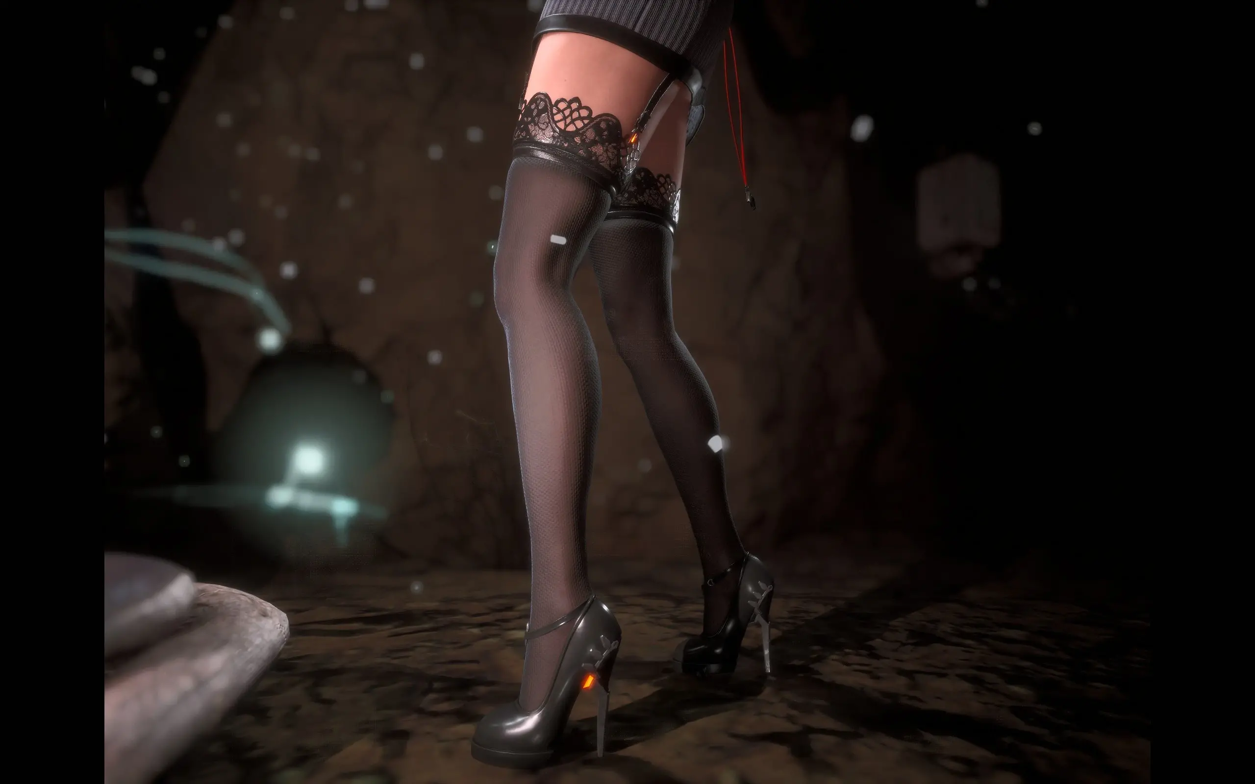 4142.webp 足控大佬定制!更换高跟鞋换成日常针织连衣裙MOD