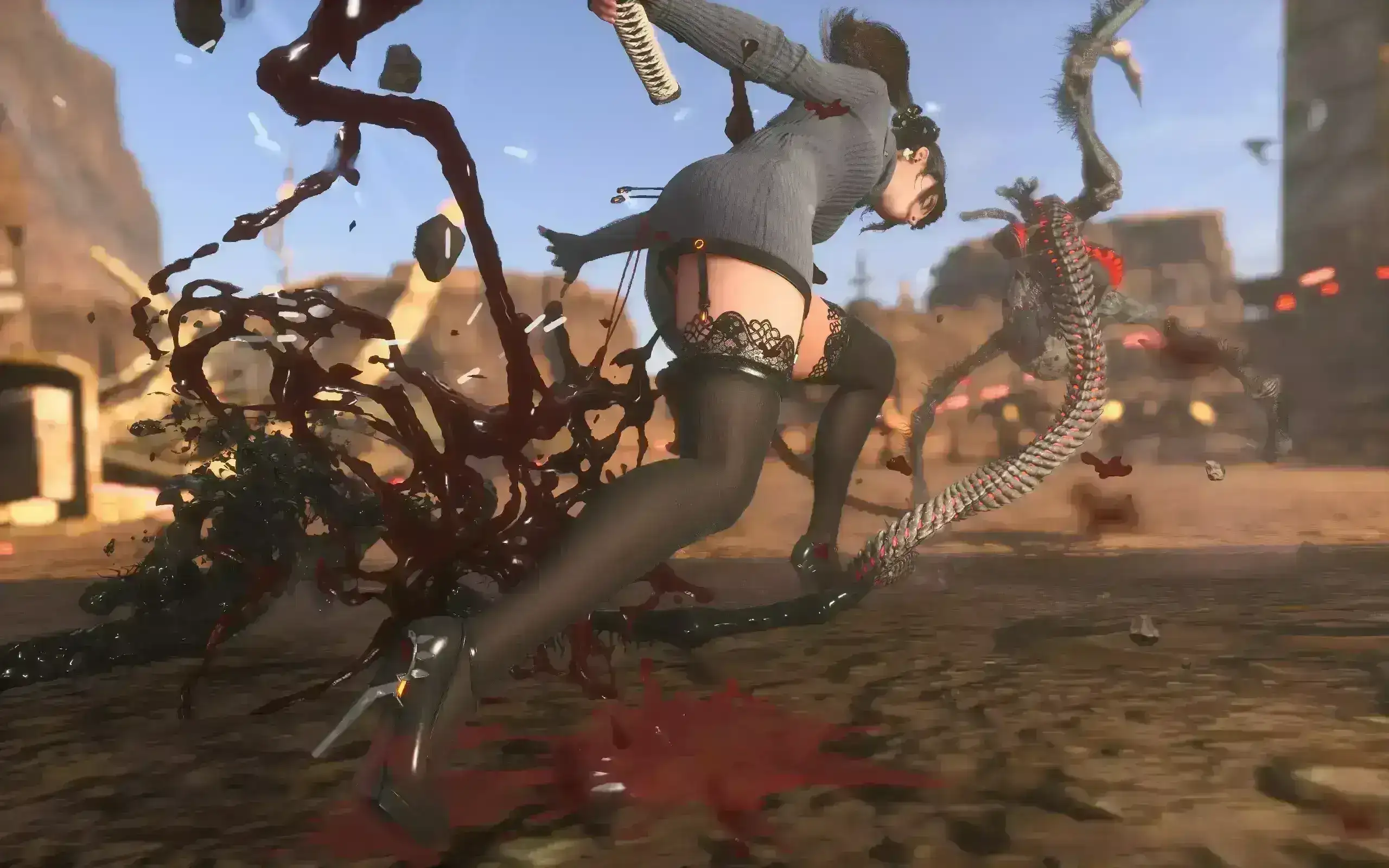 4141.webp 足控大佬定制!更换高跟鞋换成日常针织连衣裙MOD