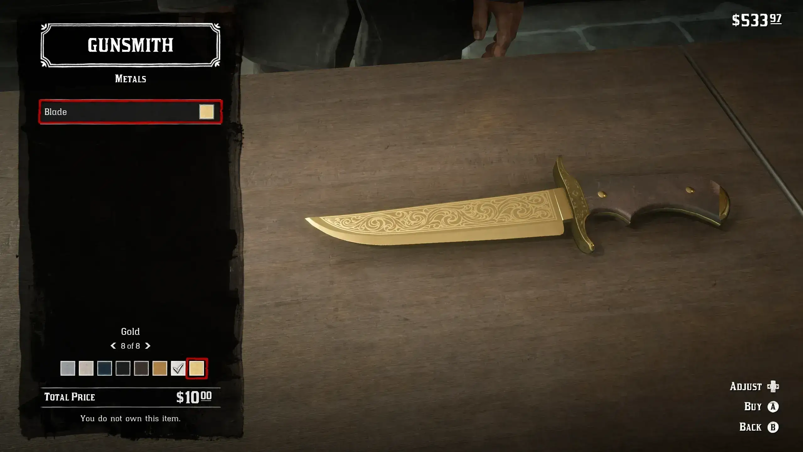 4817.webp 雕刻版达奇的刀替换原版狩猎刀 Engraved Dutch's Knife