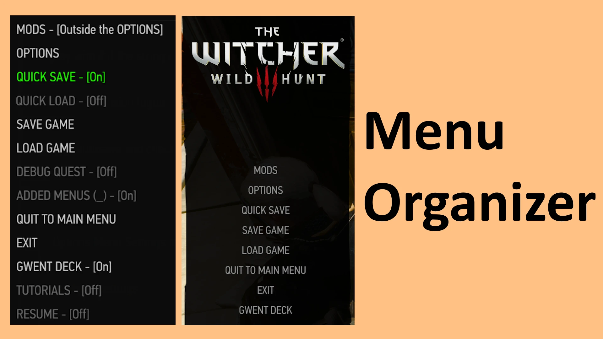 巫师3菜单管理器 - Menu Organizer v3.2.1