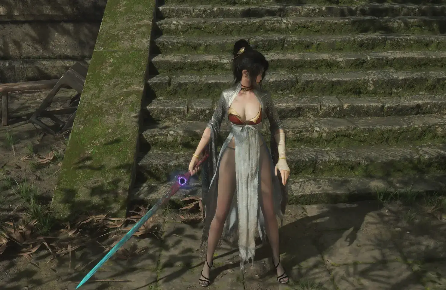 明末渊虚之羽细带高跟鞋MOD - Strappy Heels