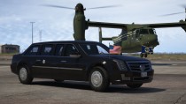 【GTA5载具】凯迪拉克“The Beast”总统座驾：洛圣都最豪华的警卫车，波浪旗帜版