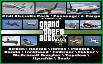 【GTA5载具】Civil Aircrafts Pack 8.0：洛圣都天空的航空盛宴