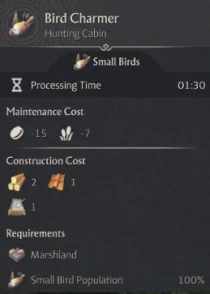 维护与建筑成本修复 - Maintenance and build cost changes (bird charmer) v1.0.0