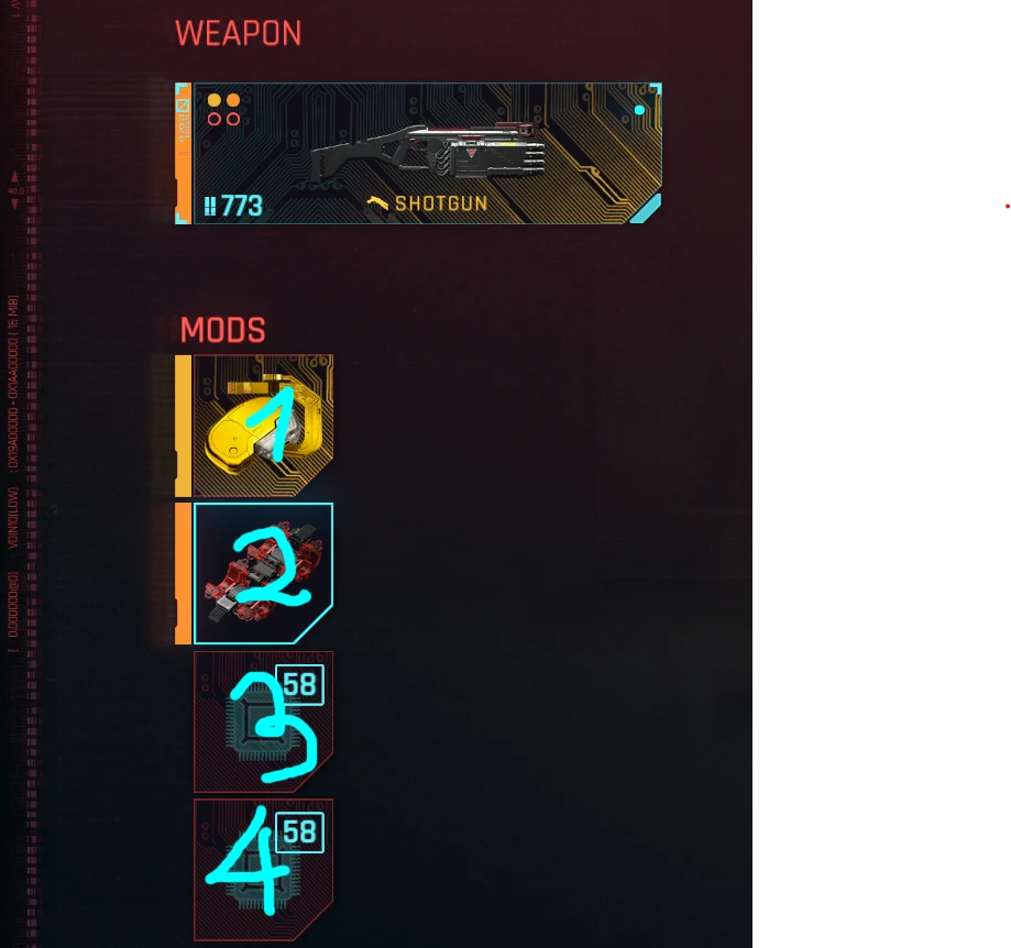 插槽 - 更多的武器Weapon Mod 插槽