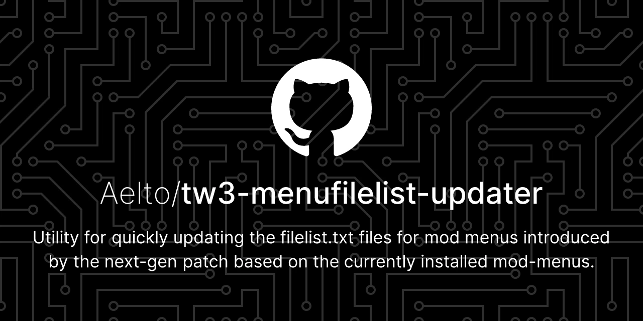 5773.webp 巫师3菜单文件列表更新工具 - TW3 Menu Filelist Updater v1.2