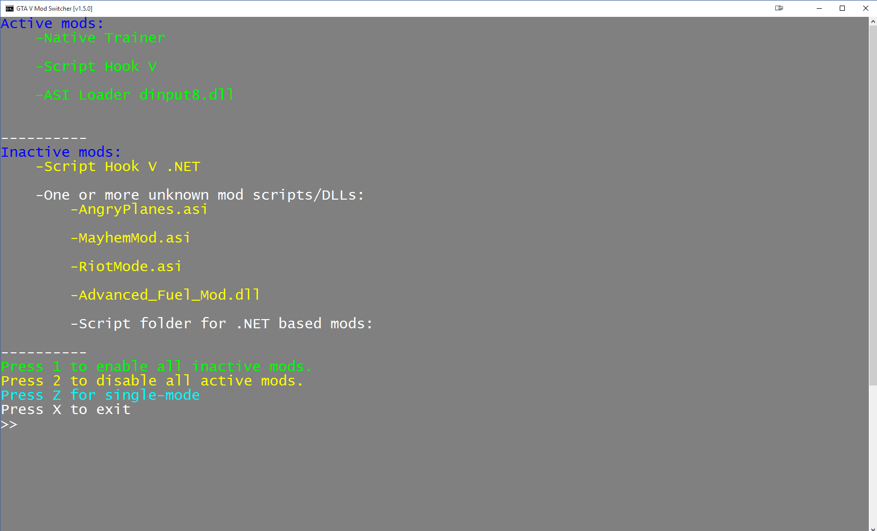 【GTA5实用】轻量级 MOD 切换器 v1.5.1:一键搞定多 MOD 开关