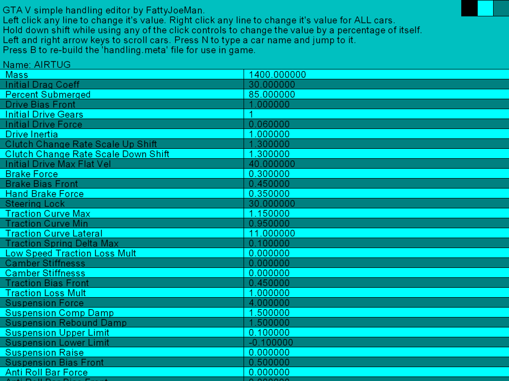 GTA5 车辆调教神器:Handling Editor 1.7 让你轻松定制完美驾驶体验